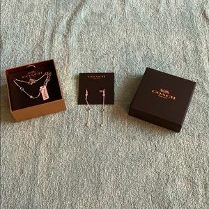 NWT Coach Bracelet and Earrings Set